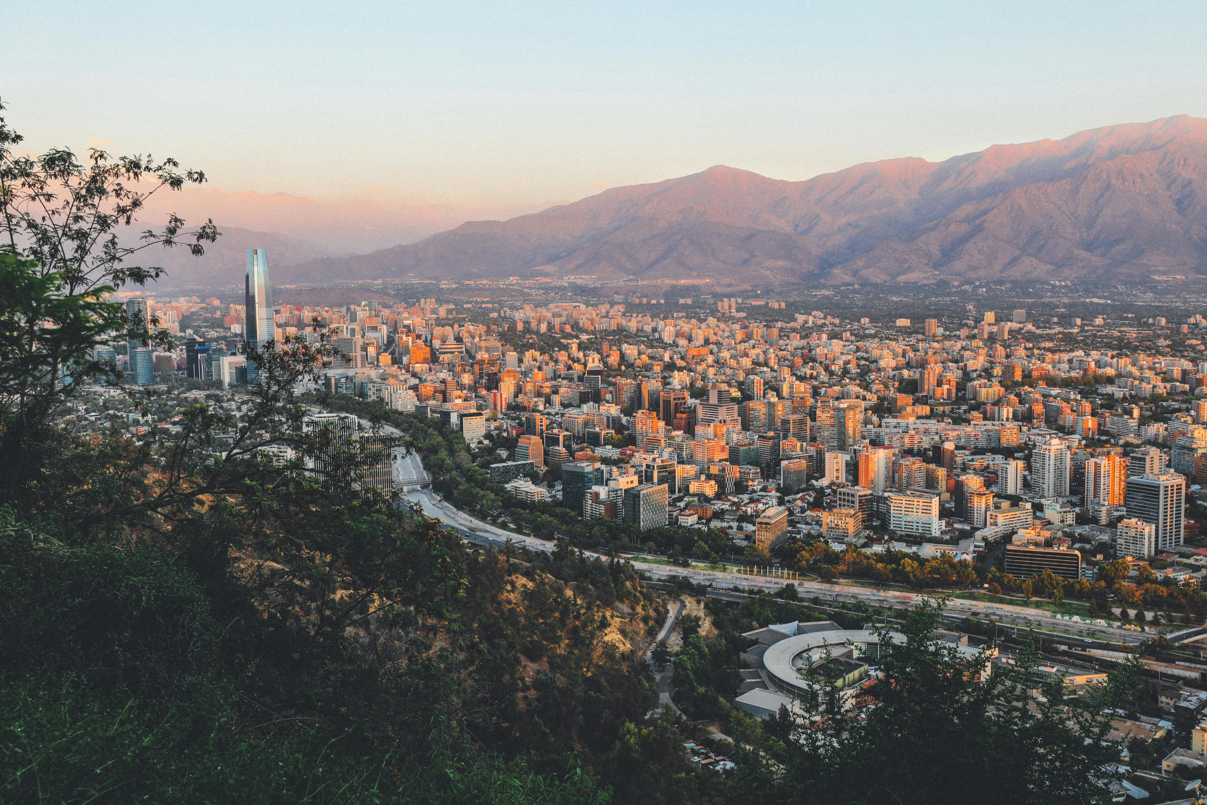 Vista panorámica de Santiago de Chile